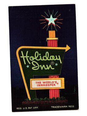 Holiday Inn Postcard Vintage North Canton Ohio Retro Motel Sign Collectible Memo